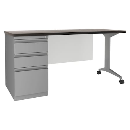 Hirsh Commercial Desks, 24 in D X 28.75 in H, 60 in W X Steel, Laminate 24227
